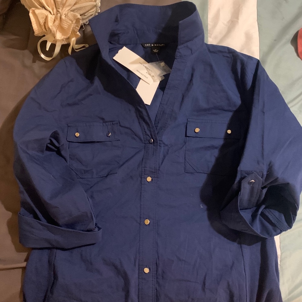 Zac & Rachel button down